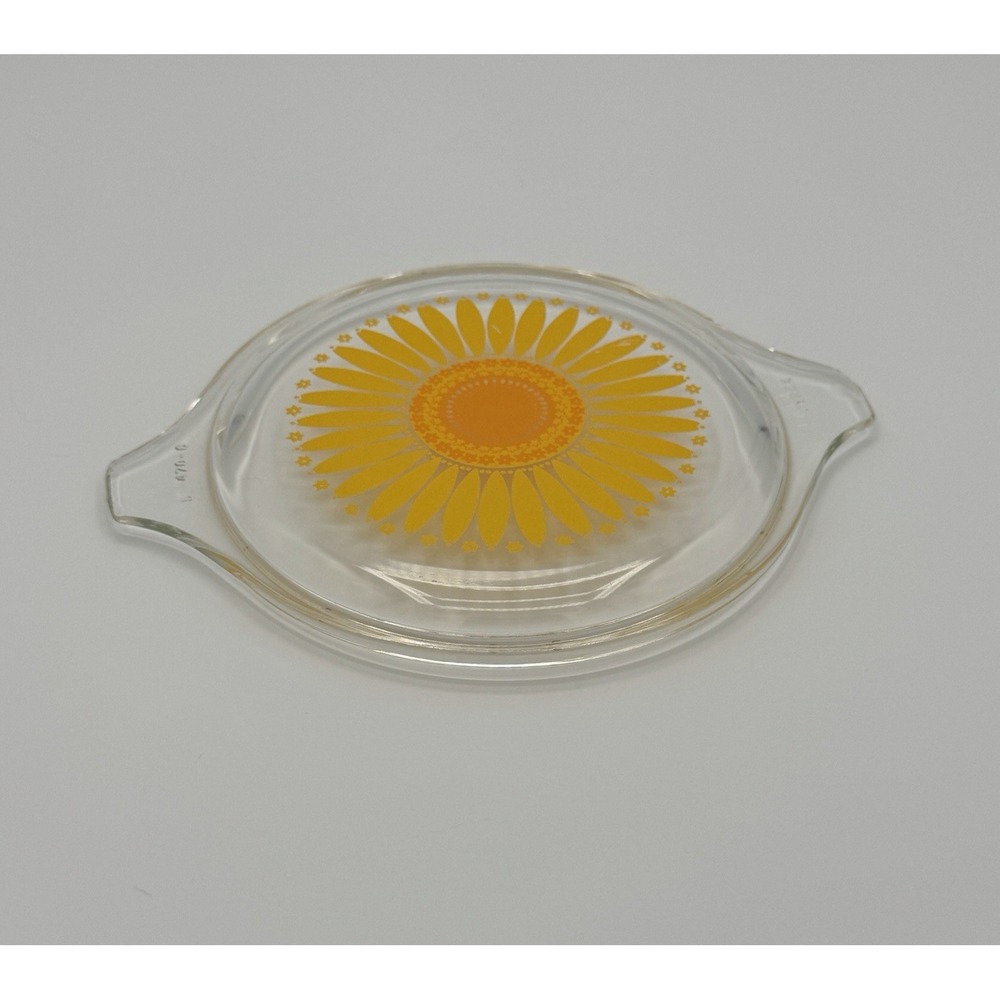 Vintage Pyrex 470-C Daisy Sunflower Cinderella Casserole Glass Replacement Lid